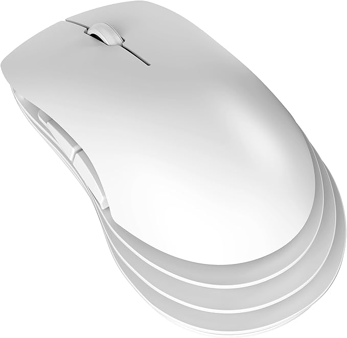 AJAZZ M259 Magnesium Aluminum Alloy Mouse, BT/2.4G/USB-C Lightweight Mice (White)