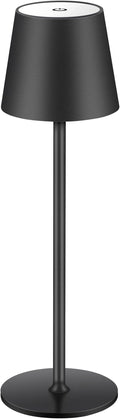 BGFHome Cordless Table Lamp LED Desk Lamp,5000mAh Rechargeable Touch Night Light Lamp,Wireless Minimalist Design for Restaurant/Bedroom/Bars/Outdoor Party/Camping/Coffee Shop(Black)