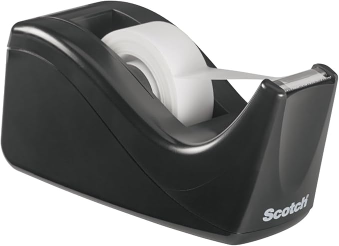 Scotch Desktop Tape Dispenser,Black Two-Tone,1 Dispenser/Pack (C60-BK),(Pack of 12)