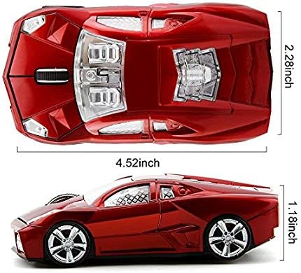 Jinfili 2.4GHz Sports Car Wireless Mouse Optical Cool 1600DPI 3D USB Wireless Gaming Mice for Pc Laptop Windows 10