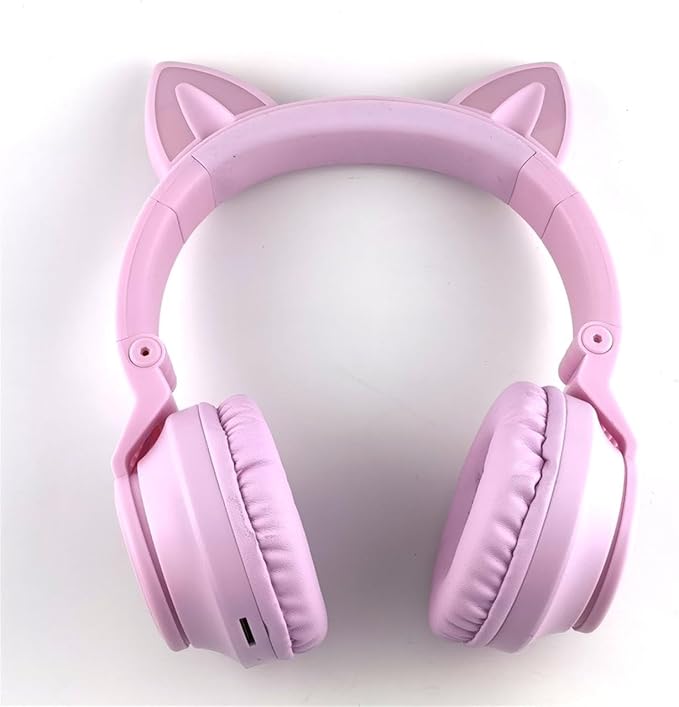 Cat Ear Bluetooth Headphones,Toddlers Kids Wireless Headphones for Boys Girls Amazon Fire Tablet/Laptop/Pad/School (Purple)