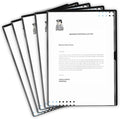 Doctor Stuff - 25 Pack L-Type Vinyl Plastic File Folders Letter Size, Black Pocket Project Folders Clear Front, Documents Holder for Home, High School, Office and Medical Files