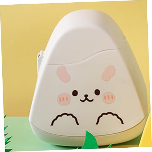 PRETYZOOM Mini Desktop Trash Can Cute Animal Design Waste Bin for Home Office Compact Decorative Garbage Holder Lid for Desk Car Small Xj Rabbit