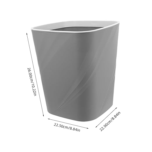 HOMSFOU Slim Garbage Bin Wastebasket Trash Can for Bathroom Kitchen Desktop Plastic Waste Container