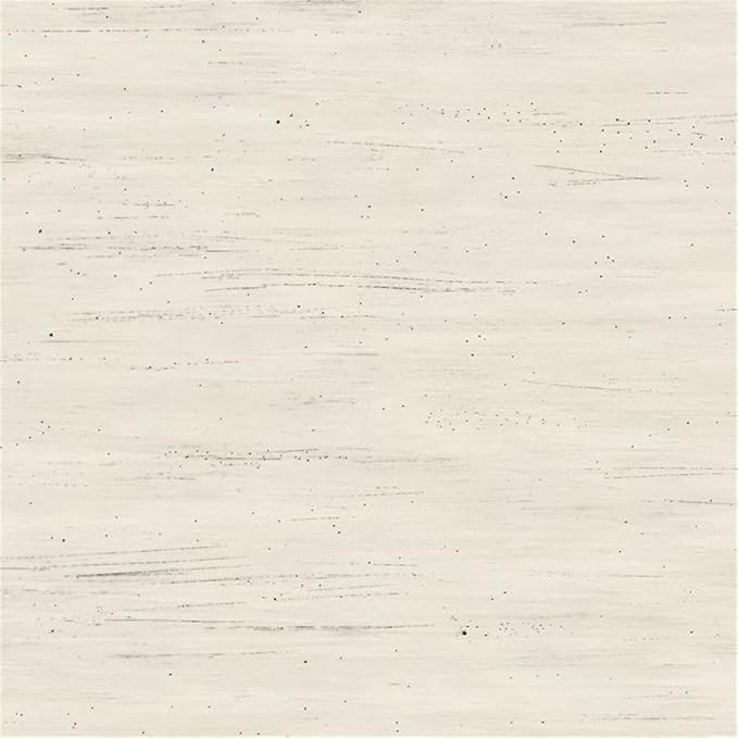 Pemberly Row Wood 60W L Shaped Desk with File Cabinet & Bookcase, Antique White Finish, Laminate Over Engineered Wood, Mission Style Home Office Furniture with Storage and Display