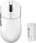 MAMBASNAKE Attack Shark X8 PRO 8K Wireless Gaming Mouse,PAW3395PRO 40K DPI Sensor,Tri-Mode Broadcom BK52820 Chip,Superlight Ergonomic Mouse for Large Hands,Cloud-Based Software,for Win/Mac(White)