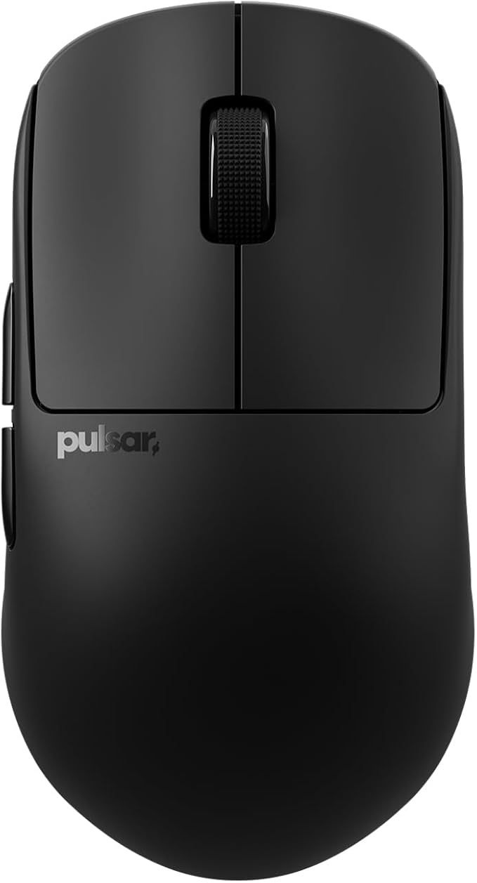 Pulsar Gaming Gears X2H Crazylight Wireless Gaming Mouse, Ultra Lightweight 1.30 oz (37g), Optical Switch, 32000 DPI, 750 IPS, XS-1 Sensor, 8k Compatible (Jet Black)