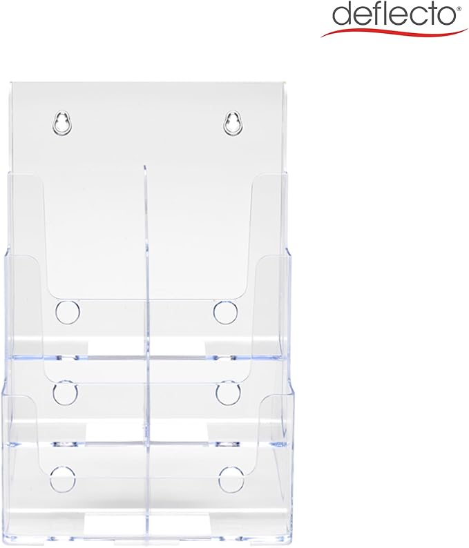 Staples Tiered Document Holder, Clear Plastic – Multi‑Level Desktop Organizer for Files, Mail & Literature