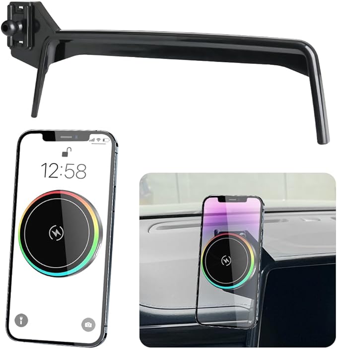 Car Magnetic Phone Mount for Chevrolet Suburban 2021 2022 2023 2024 and Chevy Tahoe 2021-2024 Auto Interior Accessories Best Cell Phones Holder Fast 15W Wireless Charger Charging Stand