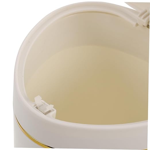 Slim Garbage Can Desktop Trash Can Mini Press Lid Waste Basket Countertop Bin Rubbish Bucket Tabletop Waste Container Space-Saving Design