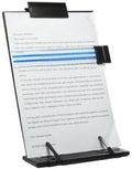 Black metal desktop document book holder with 7 adjustable positions