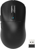 ATTACK SHARK X3 Lightweight Wireless Gaming Mouse with Tri-Mode 2.4G/USB-C Wired/Bluetooth,Up to 26K DPI, PAW3395 Optical Sensor,Kailh GM8.0 Switch,5 programmable Buttons for PC/Win/Mac(Black)