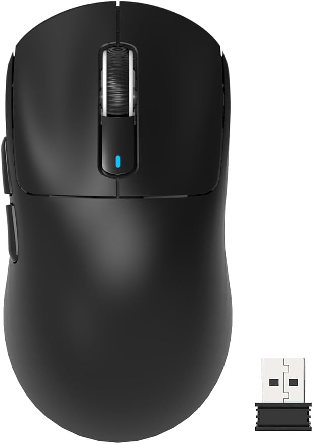 ATTACK SHARK X3 Lightweight Wireless Gaming Mouse with Tri-Mode 2.4G/USB-C Wired/Bluetooth,Up to 26K DPI, PAW3395 Optical Sensor,Kailh GM8.0 Switch,5 programmable Buttons for PC/Win/Mac(Black)