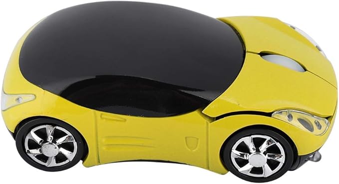 Zerone 2.4GHz Mouse, Portable Optical Mouse 1600DPI for/Android/ME/Windows PC/Tablet Gaming Office (Yellow)