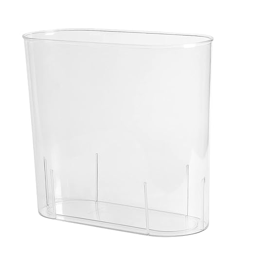 Anyoifax Small Trash Can Slim Garbage Can 3 Gallon Waste Basket Trash Bin Container for Bathroom, Bedroom, Living Room, Kitchen, Office, Colleg Dorm - Clear