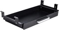 Under Desk Drawer Organizer 21" Black Upgraded with Adjustable Brackets, Sliding Pull-Out Under Table Pencil Drawer, Office Standing Desk Attachment for Workbench