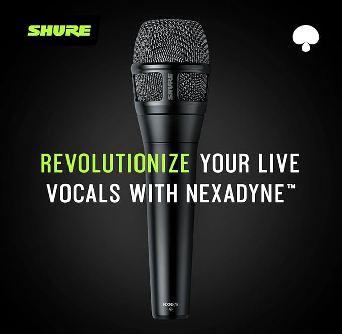 Shure Nexadyne 8/S - SuperCardioid Dynamic Vocal Microphone with Dual-Engine Technology, Focused Sound Capture, Reliability - Ideal for Vocalists Needing Maximum Isolation, Precise Sound Control