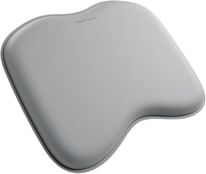 LiberNovo StepSync Office Footrest Mat, Tailored for The Libernovo Office Foot Rest, 20mm Cushioning & Soft-Touch PU Leather for All-Day Cloud Comfort, Gray