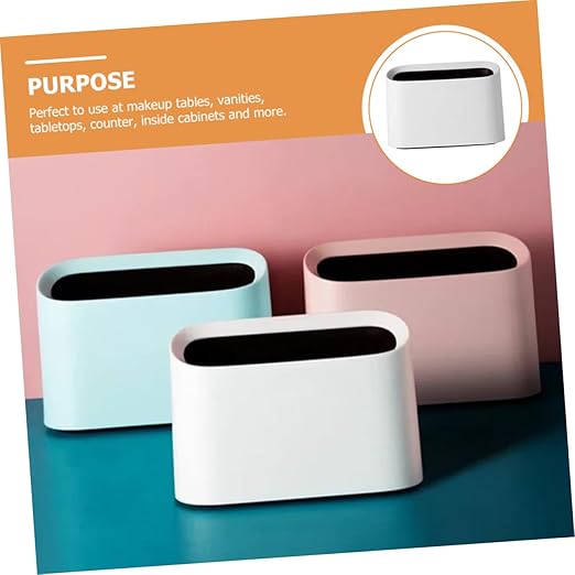 MAGICLULU Desktop Trash Can Slim Portable Wastebasket for Home Office and Car Mini Multifunctional Garbage Bin with Opening for Easy Disposal Stylish White Design