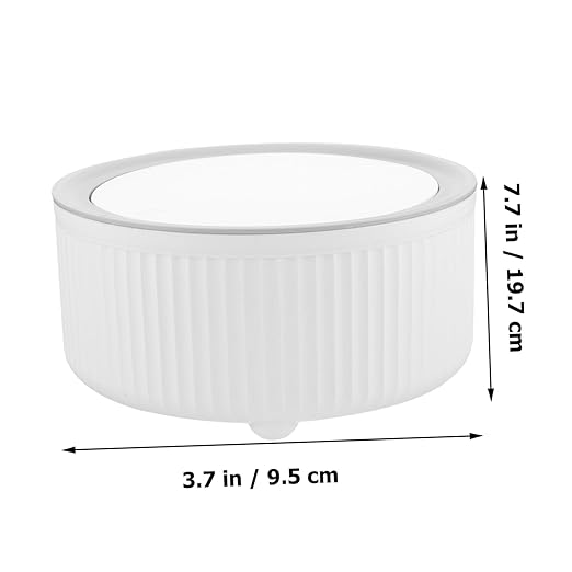 Zerodeko Slim Desktop Trash Can Small Waste Basket Lid Plastic Garbage Can for Office Bedroom