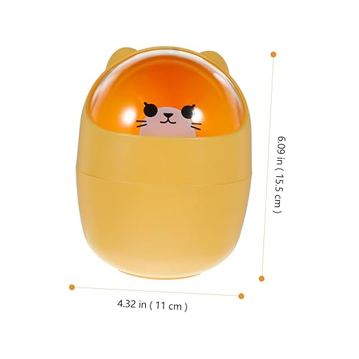 Smart Trash Can Flip Lid Garbage Can Lid Slim Desktop Storage Container