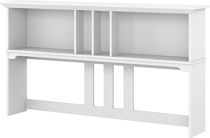 Bush Home Salinas 60W Hutch for L Shaped Desk in Pure White