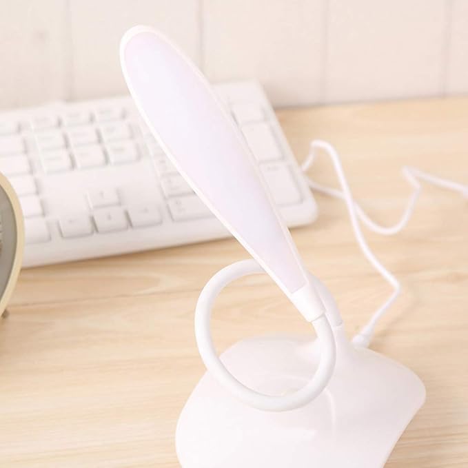 Sosee LED Table Lamp,Portable Eye-Protected Flexible Gooseneck Small Desk Lights for Dorm Study Office Bedroom-USB and 3 AA Batteries Powered (5 Pack)