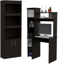 Home Square 2-Piece Set with Cabinet Bookcase and Home Office Desk