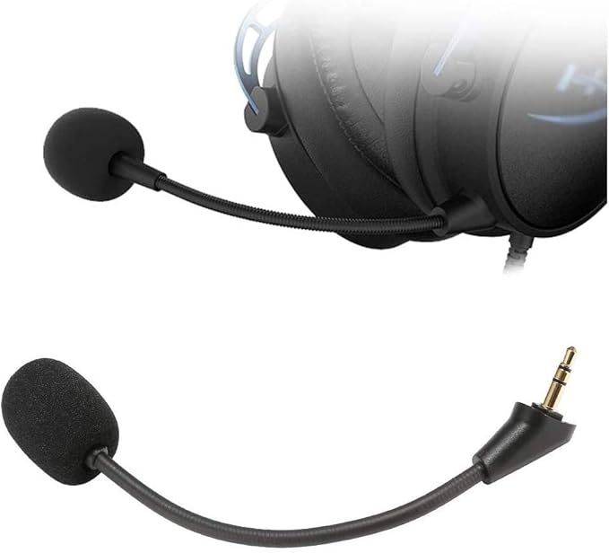 Game Mic Replacement for Kingston HyperX Cloud Alpha Gaming Headset, 3.5mm Headphone Microphone Boom
