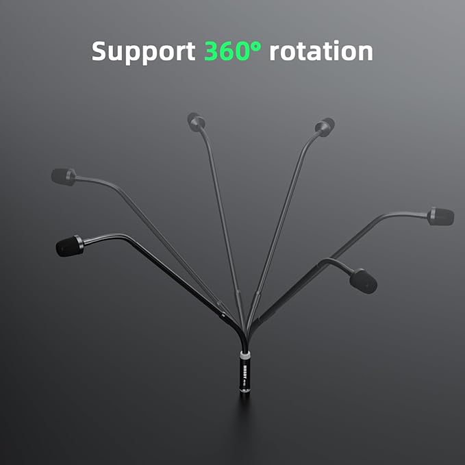 MRSDY Gooseneck Microphone, 23 Inch DJ Microphone for Audio Mixer, Professional XLR Wired Dynamic Mic, Extended Black Metal Noise Reduction Mic, Supports 360° Rotation and Bending