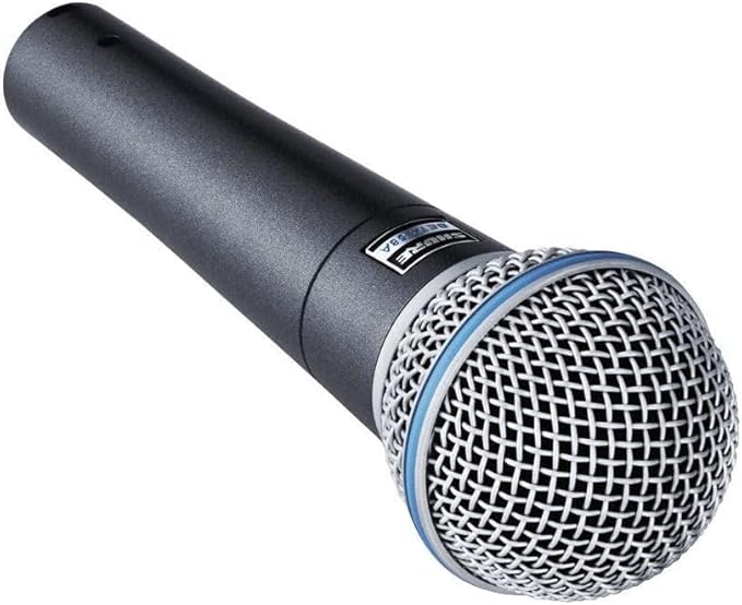 Shure BETA 58A Vocal Microphone - Single Element Supercardioid Dynamic Mic for Stage and Studio, Includes XLR Cable, A25D Adjustable Stand Adapter, 5/8” to 3/8” (Euro) Thread Adapter and Storage Bag