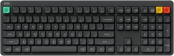nuphy Node100 Wireless Mechanical Keyboard, Hot Swappable Custom Bluetooth Keyboard, 109 Keys Computer Gaming Keyboards, Supports Touch Gestures, PBT Keycaps, RGB Backlit, Bluetooth/2.4GHz/USB-C