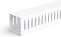 ZhiYo 2x2in Professional Server Rack Cable Management Raceway, Cable Raceway Kit, Electrically Safe PVC Open Slot Wire Cover, Cord Hider for Under Desk/Computer/Network Cords White