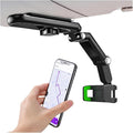 Car Sun Visor Phone Holder, Multifunctional 1080° Rotatable Retractable Vehicle Rearview Cell Phone Mount, Automotive Interior Visor Smartphone Holder, Universal for SUV RV Truck (Green)