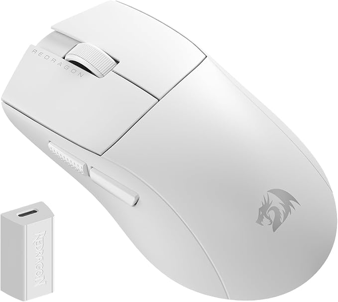 Redragon M916 PRO 3-Mode Wireless Gaming Mouse, Hype-Speed 4K Polling Rate, 49G Ultra-Light 26K DPI Mouse w/Ergonomic Natural Grip Build, Redefinable Macro Buttons, Software Supported