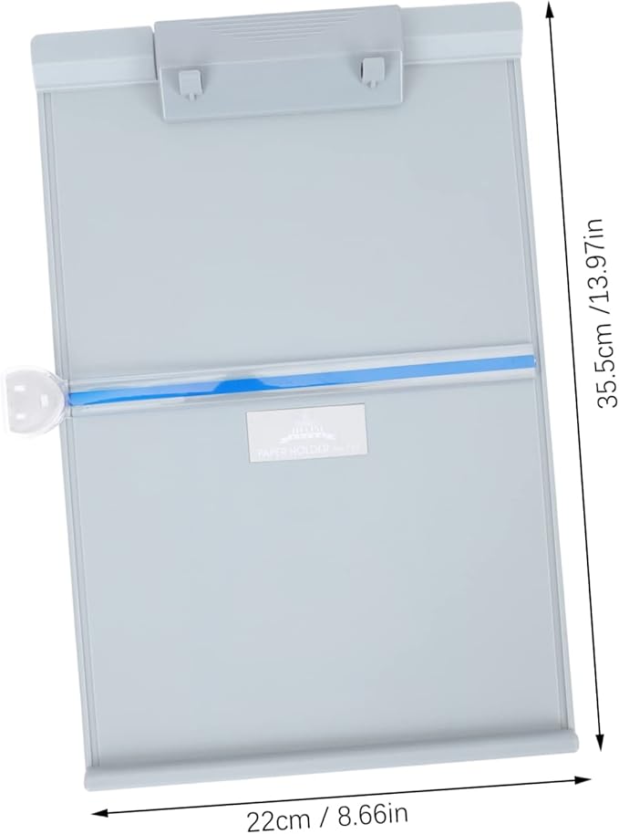 VILLCASE Adjustable Document Holder for Desk with Removable Ruler Pencil Storage Lightweight Plastic Copyholder for Typing Reading at Home Office School