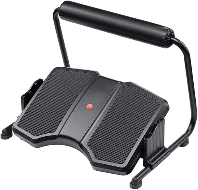 Adjustable Rocking Foot Rest for Under Desk at Work, Ergonomic Office Footrest Foam Leg Rest Elevated Under Table, Standing Desk Foot Rocker Stand Support (Black)