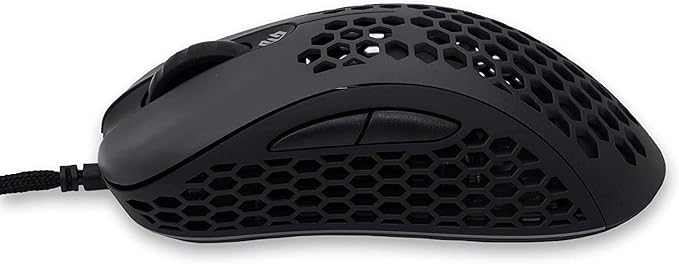 Gwolves Skoll SKL 2020 Edition 65g Ultra Lightweight Honeycomb Design Wired RGB Gaming Mouse up to 12000 DPI (Black) (Long)