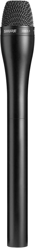 Shure SM63LB Omnidirectional Dynamic Vocal Microphone with 23cm Handle for Handheld Applications On-Stage and in Broadcast, Recording, and TV Studios, 3-pin XLR Connector - Black (SM63LB)