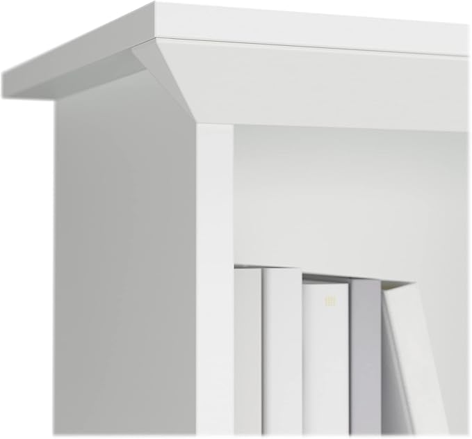 Bush Home Salinas 60W Hutch for L Shaped Desk in Pure White