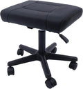 Office Footrest Stool 15.75-20"/40-51cm Height Adjust,Foot Rack Under Table,Ottoman Foot Bench w/Wheel,360° Rolling,Hydraulic Footrest w/Lockable Wheel,for Home Office Desk Foot Rack