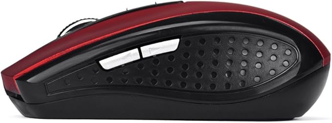 Generic 2.4GHz Wireless Gaming Mouse, Portable Office Optical Mouse, 6 Buttons, Max 10 Meters Operating Distance, Lightweight, Save Power, for Laptop, Computer, PC, Notebook, Desktop, Red