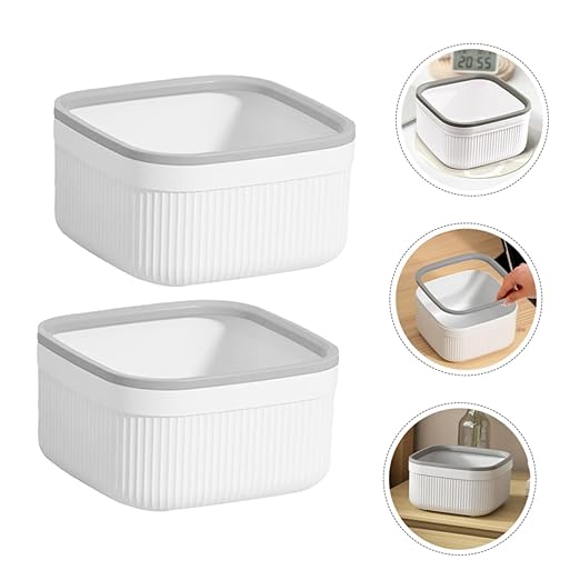 2pcs Mini Desktop Trash Can Open Rubbish Bin for Office Home Kitchen Slim Design Easy to Place Tabletop Stylish for Organizing Waste and Enhancing