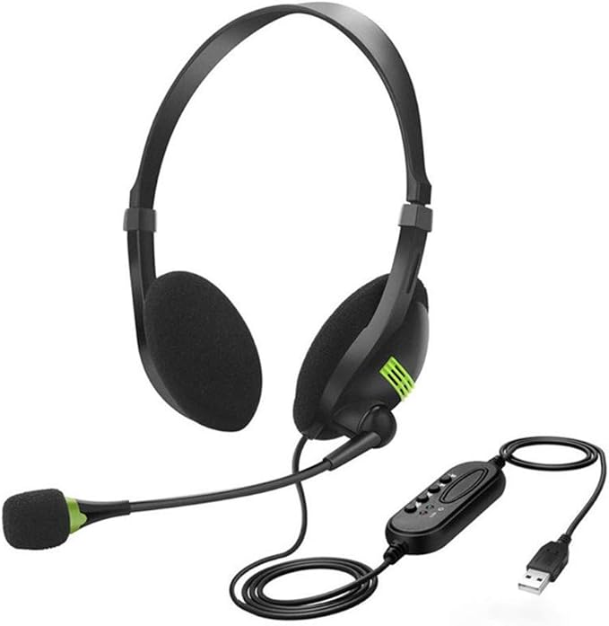 Wired Gaming Headset - Gaming Earphone with Microphone USB Headphone with Mic for Video Game Wired Earbuds