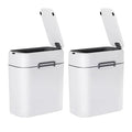 Bigacc Bathroom Trash Can with Lid, Small Touchless Garbage bin, Automatic Motion Sensor Waste bin, Waterproof 2.2 Gallon Slim Trash Can for Home,(2 Set)