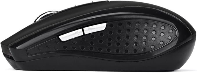 Generic 2.4GHz Wireless Gaming Mouse, Portable Office Optical Mouse, 6 Buttons, Max 10 Meters Operating Distance, Lightweight, Save Power, for Laptop, Computer, PC, Notebook, Desktop, Black