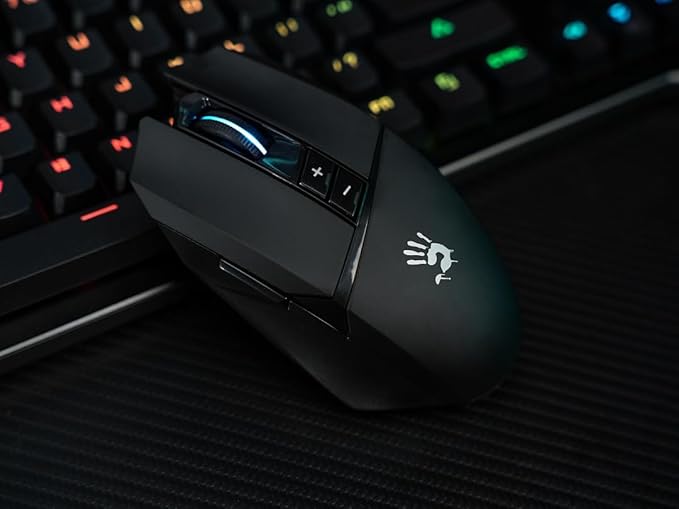 Bloody R36 Ultra Dual Mode Wireless Gaming Mouse - 12000 CPI, PAW3313 Sensor, 1ms Wireless Transmission, 7 Programmable Buttons, up to 75 Hours Playtime, RGB Lighting, for Esports and Gaming