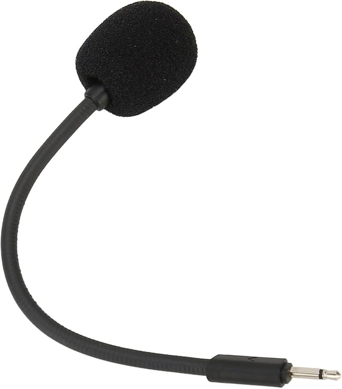 Yoidesu Game Mic Replacement for Gaming Headsets, Noise Cancelling Sponge, Adjustable Microphone Arm, 2.5mm Detachable Boom Microphone
