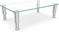 Hemudu Clear Computer Monitor Stand Riser with Height Adjustable Multi Media Desktop Stand for Flat Screen LCD LED, Laptop/Notebook/Xbox One,HD01T-002