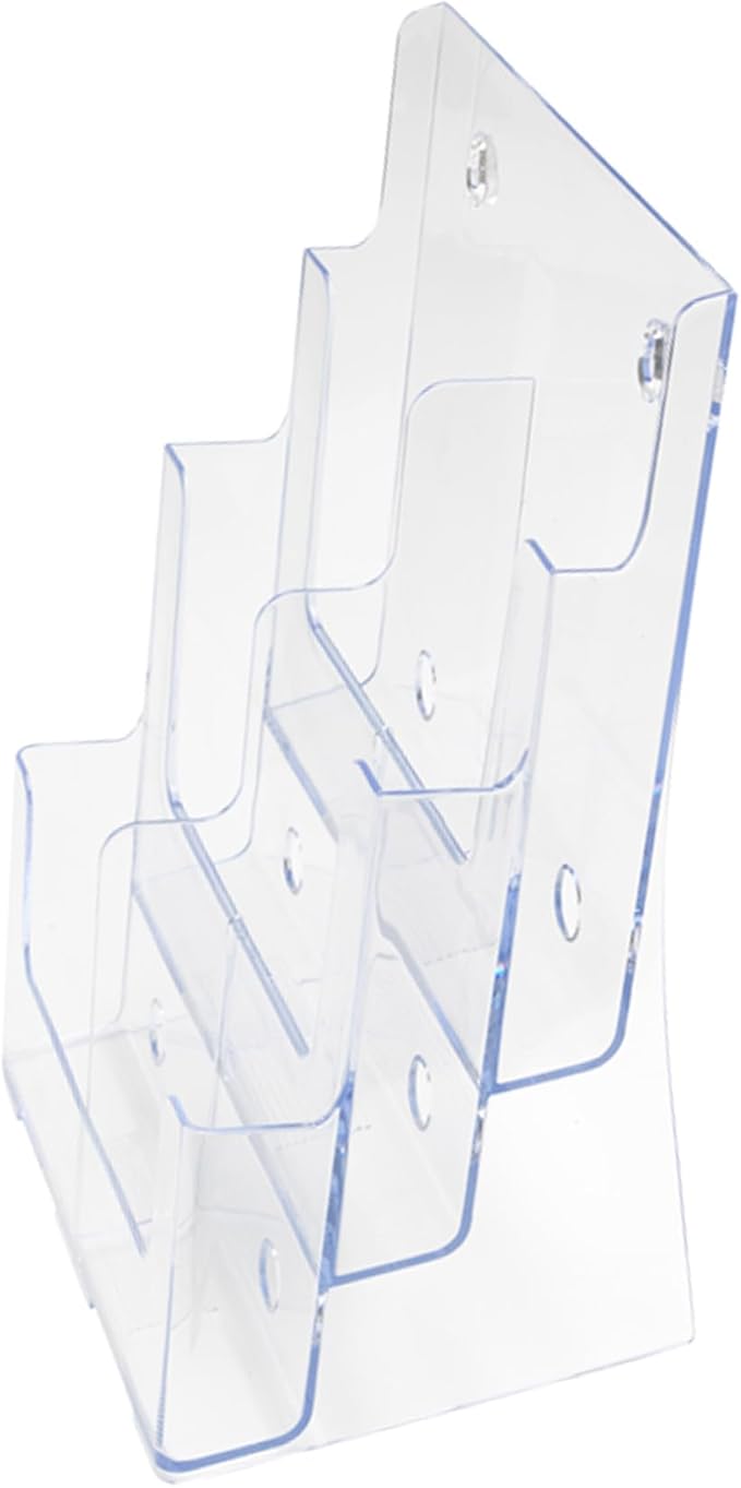 Staples Tiered Document Holder, Clear Plastic – Multi‑Level Desktop Organizer for Files, Mail & Literature